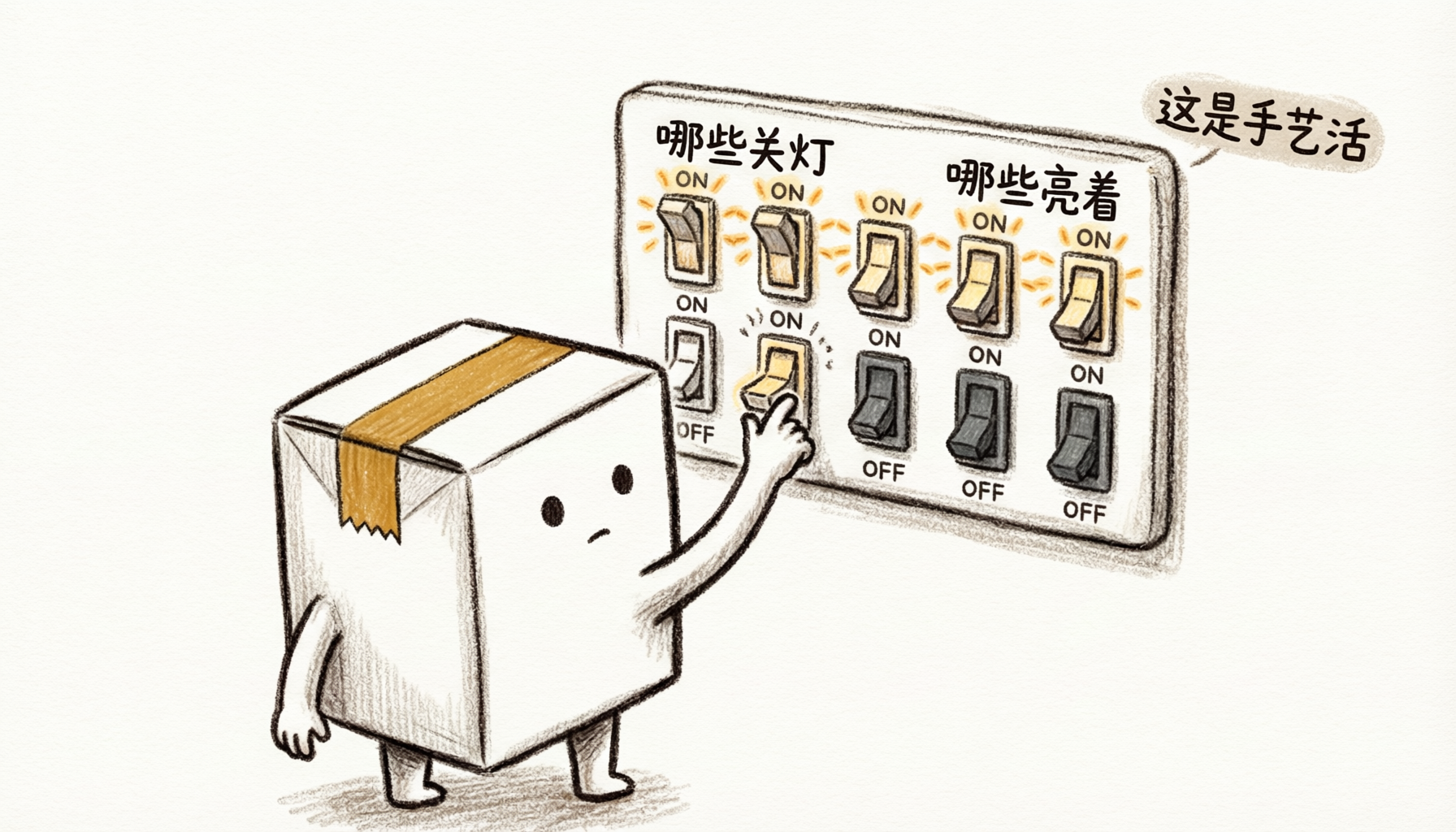 为每个循环找到灯开关位置